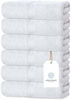 Picture of Luxury White Hand Towels - Soft Circlet Egyptian Cotton | Highly Absorbent Hotel spa Bathroom Towel Collection | 16x30 Inch | Set of 6