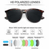 Picture of WOWSUN Polarized Sunglasses for Women Vintage Retro Round Mirrored Lens