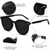 Picture of SOJOS Classic Round Retro Plastic Frame Vintage Large Sunglasses BLOSSOM SJ2067 with Black Frame/Grey Lens