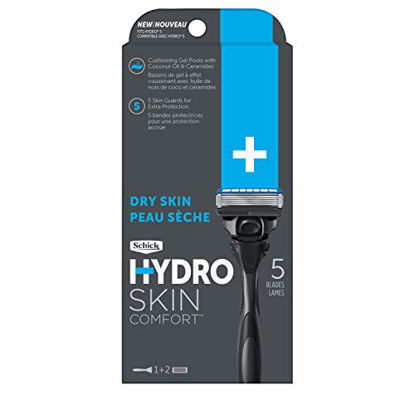 Picture of Schick Hydro 5 Sense Hydrate Razor with Shock Absorb Technology for Men, 1 Handle with 2 Refills,1 Count