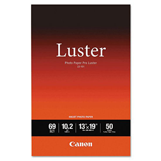 Picture of Canon Luster - 10.2 mil - 13 in x 19 in - 260 g/m_ - 50 Sheet(s) Photo Paper - for PIXMA iP4870, iP8720, IX6820, MX357, PRO-1, PRO-10, PRO-100