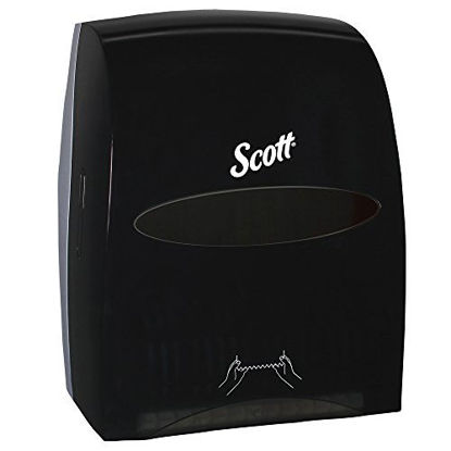 Picture of Scott Essential Hard Roll Paper Towel Dispenser (46253), Fast Change, 12.63 x 16.13 x 10.2,, Smoke (Black)