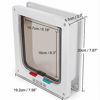 Picture of Depets Medium Cat Flap Door with 4 Way Lock (Outer Size 7.5" x 7.8"), Magnetic Pet Door Kit White, Weather-Resistant Cat Door for Cats & Doggy