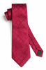 Picture of HISDERN Plaid Tie Handkerchief Woven Classic Men's Necktie & Pocket Square Set Maroon