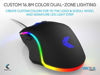 Picture of KINESIS Gaming Vektor RGB Mouse - Wired Adjustable to 5000 DPI - 6 Programmable Buttons - Dual-Zone RGB Lighting - Contoured Shape and Rubber Side Grips