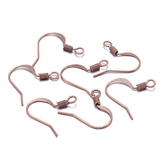 100pcs Plastic Earring Hooks Clear Ear Wire with Loop French Fish