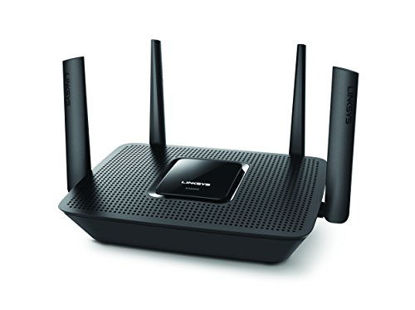 Picture of Linksys AC2200 Smart Wi-Fi Router for Home Networking, MU-MIMO Tri-Band Wireless Gigabit WiFi Router, Fast Speeds up to 2.2 Gbps, coverage up to 1,500 sq ft, Parental Controls, up to 15 devices (EA8300)