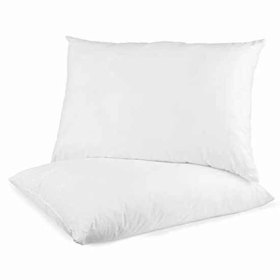 Picture of Set of Two (2) Five-Star Hotel Collection Premium Gold Down Alternative Sleeping Pillows Plus 2 Free Pillowcases