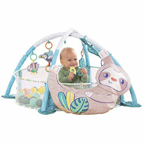 Picture of Infantino 4-in-1 Jumbo Baby Activity Gym & Ball Pit - Combination Baby Activity Gym and Ball Pit for Sensory Exploration and Motor Skill Development, for Newborns, Babies and Toddlers