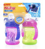 Picture of Nuby 2-Pack Two-Handle No-Spill Super Spout Grip N' Sip Cups, 8 Ounce, Pink and Purple