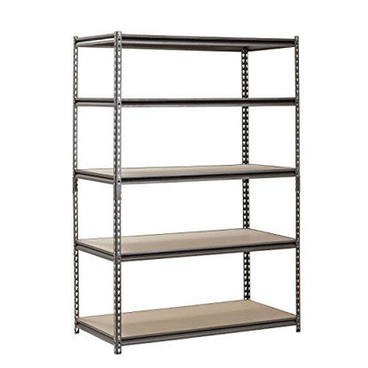 Picture of Hardware & Outdoor Heavy Duty Garage Shelf Steel Metal Storage 5 Level Adjustable Shelves Unit 72" H x 48" W x 24" Deep