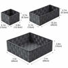 Picture of Posprica Woven Storage Box Cube Basket Bin Container Tote Organizer Divider for Drawer,Closet,Shelf, Dresser (Dark Grey)