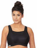 Picture of Glamorise Elite Performance Full Figure Wirefree Camisole Plus Size Back Close Sports Bra #1067 Black