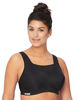 Picture of Glamorise Elite Performance Full Figure Wirefree Camisole Plus Size Back Close Sports Bra #1067 Black