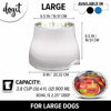 Picture of Dogit Elevated Dog Bowl, Stainless Steel Dog Food and Water Bowl for Large Dogs, White, 73753