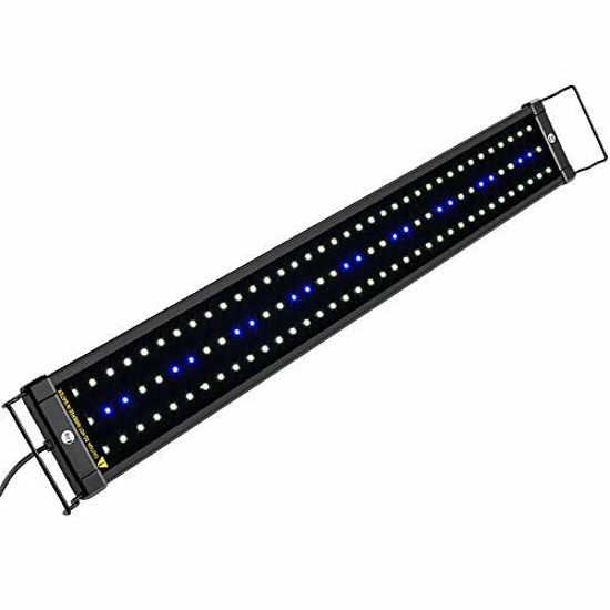 Picture of NICREW ClassicLED Aquarium Light, Fish Tank Light with Extendable Brackets, White and Blue LEDs, Size 30 to 36 Inch, 18 Watts