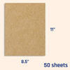 Picture of 50 Sheets, Brown Kraft Cardstock, 200 GSM (75 lb. Cover), 8.5 x 11 inches