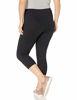 Picture of Just My Size Women's Plus Size Active Stretch Capri, Black, 1X