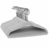 Picture of Casafield 50 Velvet Baby Hangers - 11" Size for Infant & Toddler Clothes - Gray