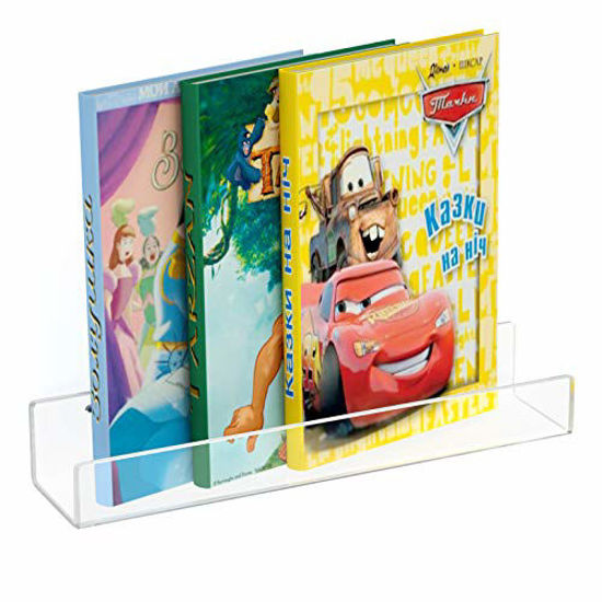 Picture of NIUBEE Acrylic Invisible Floating Bookshelf 16.5 inch,Kids Clear Wall Bookshelves Display Book Shelf,50% Thicker with Free Screwdriver