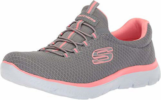 Picture of Skechers womens Summits Sneaker, Grey/Pink, 8.5 Wide US