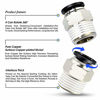 Picture of Tailonz Pneumatic Male Straight 1/2 Inch Tube OD x 1/2 Inch NPT Thread Push to Connect Fittings PC-1/2-N4 (Pack of 2)