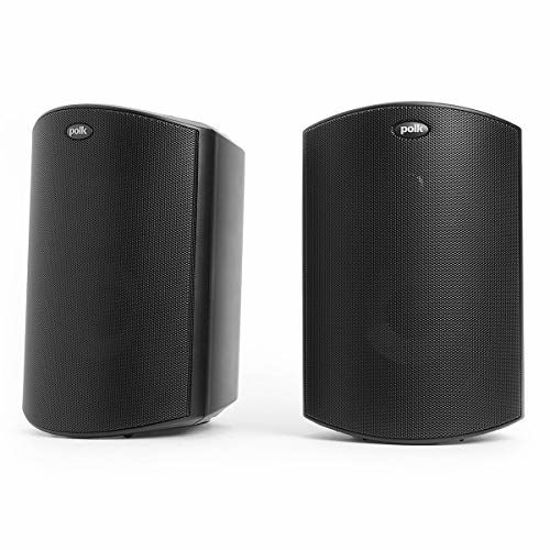 Picture of Polk Audio Atrium 4 Outdoor Speakers with Powerful Bass (Pair, Black), All-Weather Durability, Broad Sound Coverage, Speed-Lock Mounting System