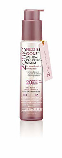 Picture of GIOVANNI 2chic Frizz Be Gone Anti-Frizz Polishing Serum, 2.75 oz. Natural Hair Smoothing Formula with Shea Butter & Sweet Almond Oil, No Parabens, Color Safe (Pack of 1)