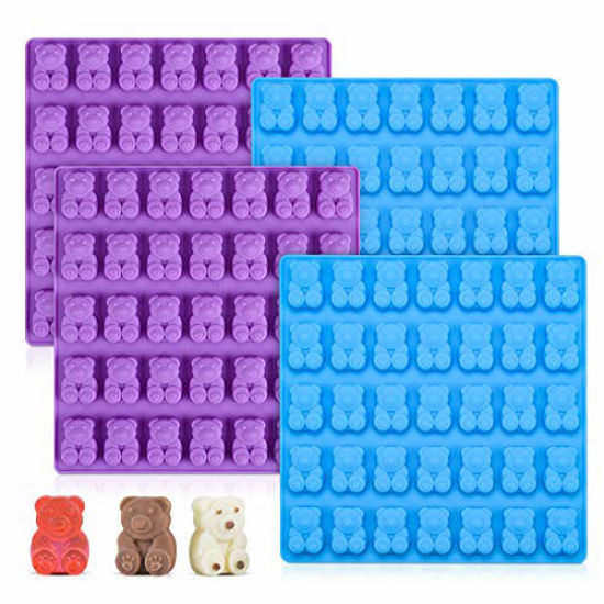 Picture of Candy Molds Silicone Gummy Bear Molds - 1 Inch Cute Bear Chocolate Molds Food Grade Silicone Molds 4 Pack
