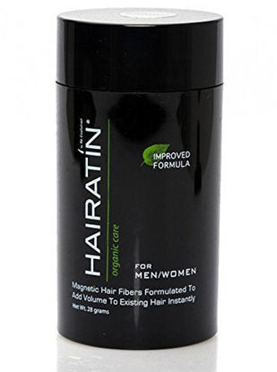 Picture of Hairatin Hair Building Fibers to Conceal Thinning Hair or Hair Loss Instantly for Men and Women 28 Grams Hairatin by re-evolution-DARK BROWN