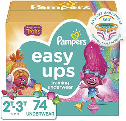 Picture of Pampers Easy Ups Training Pants Girls and Boys, Size 4 (2T-3T), 74 Count, Super Pack