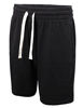 Picture of ProGo Men's Casual Basic Fleece Marled Shorts Pants with Elastic Waist (Black, Large)