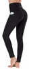 Picture of Ewedoos Women's Yoga Pants with Pockets - Leggings with Pockets, High Waist Tummy Control Non See-Through Workout Pants (EW320 Black, X-Small)