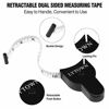 Picture of Tape Measure Body Measuring Tape 60inch (150cm), Lock Pin & Push Button Retract, Ergonomic Design, Durable Measuring Tapes for Body Measurement & Weight Loss, Accurate Sewing Tape Measure, Black+White