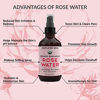 Picture of Rose Water for Face & Hair, USDA Certified Organic Facial Toner. Alcohol-Free Makeup Setting Hydrating Spray Mist. 100% Natural Anti-Aging Petal Rosewater by Simplified Skin (4 oz) - 1 Pack