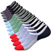 Picture of Men and Women No Show Low Cut Non-slip Athletic Casual Invisible Socks Cotton 6 Pack Size 8-11