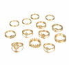 Picture of Sither 13 Pcs Women Rings Set Knuckle Rings Gold Bohemian Rings for Girls Vintage Gem Crystal Rings Joint Knot Ring Sets for Teens Party Daily Fesvital Jewelry Gift(style3)