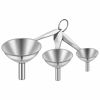 Picture of Stainless Steel Funnels, 3 in 1 Metal Kitchen Funnels for Filling Bottle with Handy Handle for Transferring Essential Oils, Liquid, Fluid, Dry Ingredients & Powder, Durable and Dishwash