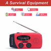 Picture of Classic Version iRonsnow Solar Emergency NOAA Weather Radio Dynamo Hand Crank Self Powered AM FM WB Radios 3 LED Flashlight 1000mAh Smart Phone Charger Power Bank (Red)