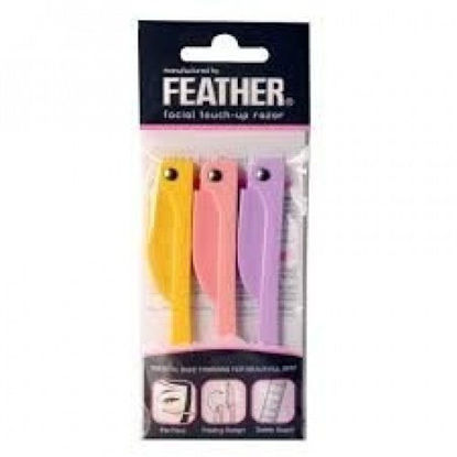 Picture of FEATHER Flamingo facial touch-up razor RFLS-P (2 PACKS - 6 Razors)