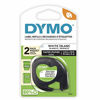 Picture of DYMO LetraTag Labeling Tape for LetraTag Label Makers, Black Print on White Paper Tape, 1/2'' W x 13' L, 2 Rolls (10697)