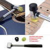 Picture of Guitar Luthier Tool Kit, Guitar Fret Crowning File, Double Headed Guitar Bass Fret Wire Rubber Hammer,Stainless Steel Fret Rocker, 2 Pcs Fingerboard Guards Protectors and Grinding Stone