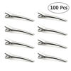 Picture of Bignc 100pcs 6cm Hair Clips, Silver Alligator Teeth Prongs Clips, Teeth Bows Hair Clips, Hairdressing Salon Hair Grip, DIY Accessories Hairpins for Women and Girls