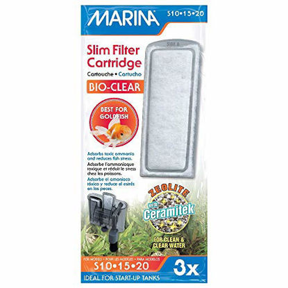Picture of Marina Slim Filter Bio-Clear Cartridge, Zeolite Replacement Aquarium Filter Media, 3-Pack, A293