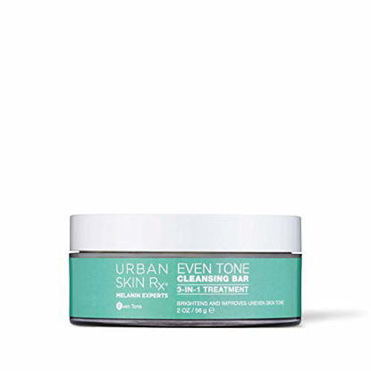 Picture of Urban Skin Rx Even Tone Cleansing Bar | 3-in-1 Daily Cleanser, Exfoliator, and Brightening Mask Helps Diminish Dark Spots, Formulated with Kojic Acid, Azelaic Acid, and Niacinamide | 2.0 Oz