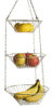 Picture of Home Basics Kitchen 3 Tier Wire Detachable Customizable Round Hanging Fruit Baskets , Heavy Duty, Space Saving, Chrome Finish