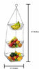 Picture of Home Basics Kitchen 3 Tier Wire Detachable Customizable Round Hanging Fruit Baskets , Heavy Duty, Space Saving, Chrome Finish