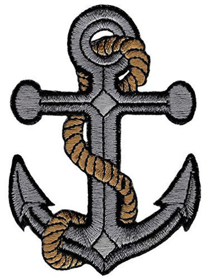 Picture of Anchor Embroidered Patch Nautical Boating Iron-On Sailor Emblem