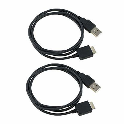 Picture of YICHUMY 2 Packs! Replacement USB Data Cable Cord for Sony Walkman Charger Cord NWZ-A15 NWZ-A17 MP3 Player Sony Walkman Charger NWZ S544 S545 Sony MP3 Player Charger Cord