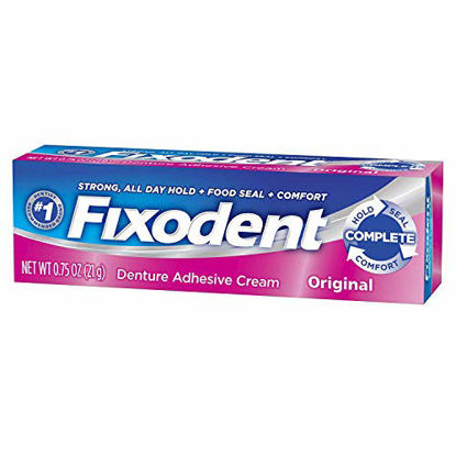 Picture of Fixodent Denture Adhesive Cream, Original, Strong and Hold 0.75 Oz / 21 G Travel Size by Fixodent